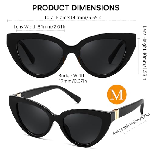 FEISEDY Cat Eye Sunglasses Polarized UV400 Protection Women