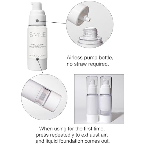 IS'MINE White Liquid Foundation Makeup, Matte Finish 1.05 Fl Oz