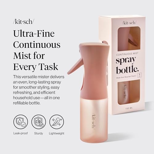 Kitsch Continuous Spray Bottle for Hair – 150ml Terracotta Fine Mist Sprayer