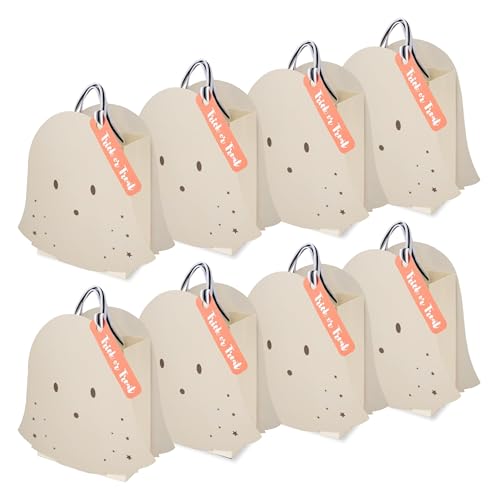 Cheerland Ghost Party Favor Bags, Pack of 8 - Halloween Goodie Bags
