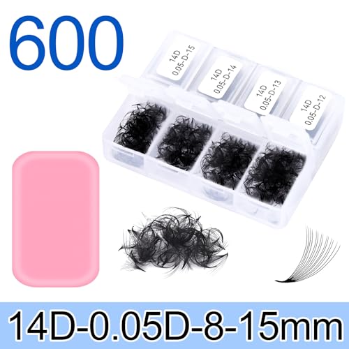 Obeyalash Premade Lash Fans D Curl - 600 Pack Eyelash Extensions