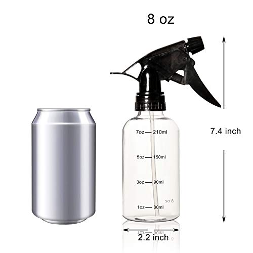 Youngever 12 Pack Empty Plastic Spray Bottles, Spray Bottles for Hair and Cleaning Solutions (8oz)