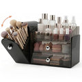Makeup Organizer with Dustproof Brush Holder & Drawers