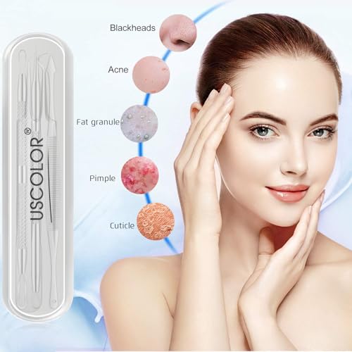 8PCS Blackhead Remover Kit - Pimple Extractor Tools for Face, Stainless Steel