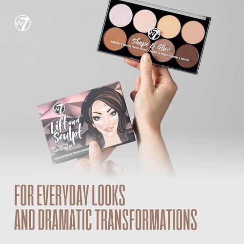 W7 Lift & Sculpt Contour & Highlight Duo - Cream & Powder Palettes
