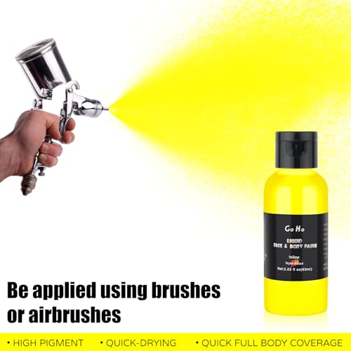 Yellow Airbrush Face Body Paint 2.1oz - Water Based FX Makeup