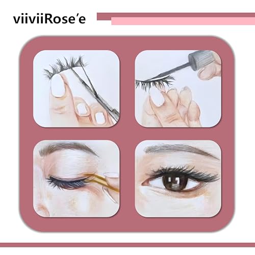 C Curl Fluffy Strip Lashes 10 Pairs - Black Cotton Band