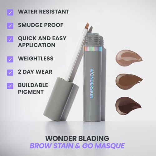 Wonderskin Wonder Blading Brow Stain - Long Lasting Eyebrow Tint Brunette