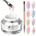 Clear 3D Nail Gel with Brush - Versatile Sculpting Glue for Nail Art