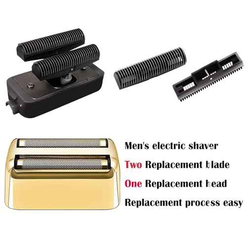 4 Pcs Replacement Foil and Cutters Compatible with BaBylissPRO Double Foil Shaver, Replacement Foil Compatible with FXFS2 Shaver (Gold)