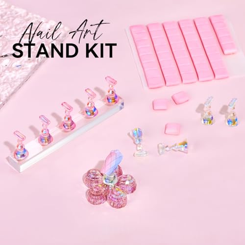 Makartt Magnetic Nail Stand Kit for Press-On Nails & Art