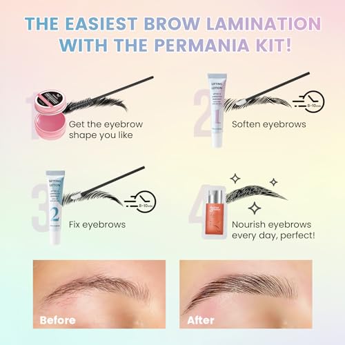 PERMANIA Eyebrow Lamination Kit for Fuller, Thicker Brows