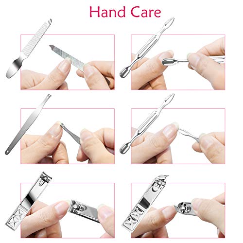18-Piece Stainless Steel Manicure and Pedicure Set with Case