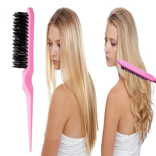 Pink Hair Styling Tools Set with Brushes & Topsy Tail Hair Tools - 8 Pieces