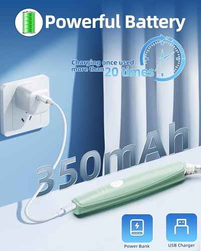 Tonsil Stone Remover, High-Precision & Painless Comfortable Cleaning, 12 in 1 Tonsil Stone Removal Kit, 150 Degree Rotate Electronic Tonsil Stone Vacuum, Best Tonsil Stone Removal Tool (Green)