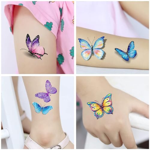 Leesgel Temporary Tattoos 260 Styles Glitter Butterfly Stickers