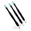 Black IVON 3 Pack Cuticle Trimmer Pusher Remover Gentle Nail Care Tools