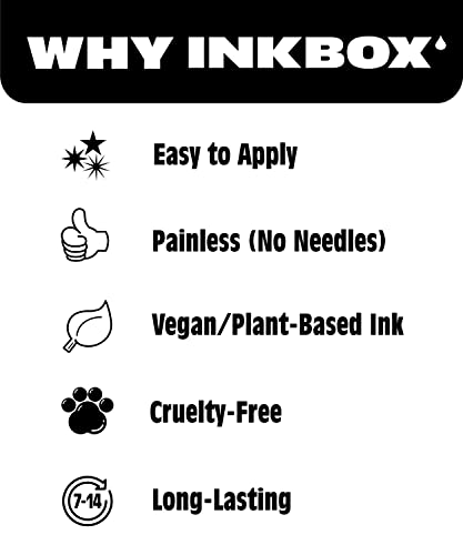 Inkbox Temporary Tattoos, Semi-Permanent Tattoo, One Premium Easy Long Lasting, Water-Resistant Temp Tattoo with For Now Ink - Lasts 1-2 Weeks, Take It Slow, 6 x 3 in