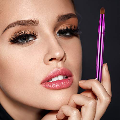 TOODOO 3 Pack Retractable Lip Brush Dual-Ended Makeup Applicator