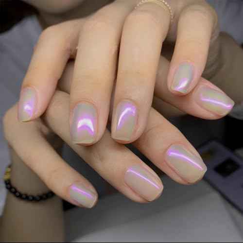 COSMOO Aurora Nail Polish, 8-Free Vegan, Shimmer Unicorn Quick Dry Nail Lacquer for Nail Art Varnish, 0.41 fl oz