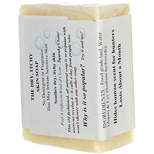 Grandma's Pure Lye Soap Bar - 6.0 oz Unscented Face & Body Wash Cleans with No Detergens, Dyes & Fragrances - 60018 (4 Pack)