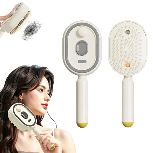 3-in-1 Electric Mist Spray Hair Brush for Frizzy Hair