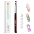 MelodySusie Size 10 French Manicure Brush with Holder - Nail Art Tool