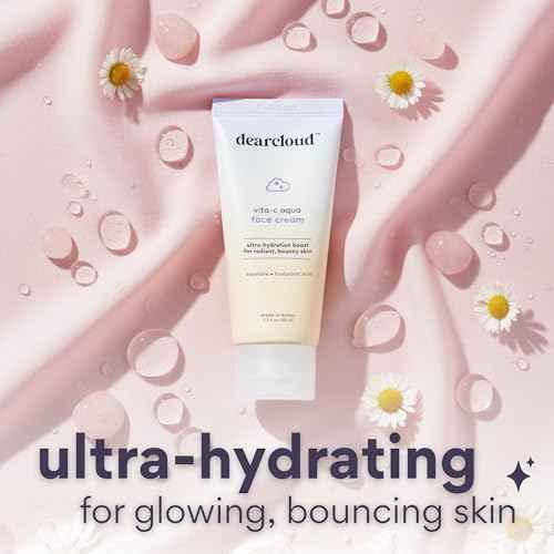 dearcloud Vita-C Aqua Face Cream ? Face Moisturizer with Vitamin C, Squalane Oil for Face, Hyaluronic Acid Serum Hydration ? Moisturizer for Women and Men (2.7 fl oz)