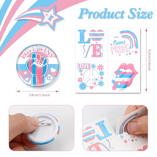 Transgender Pride Accessories Set - 80 Pc Bundle