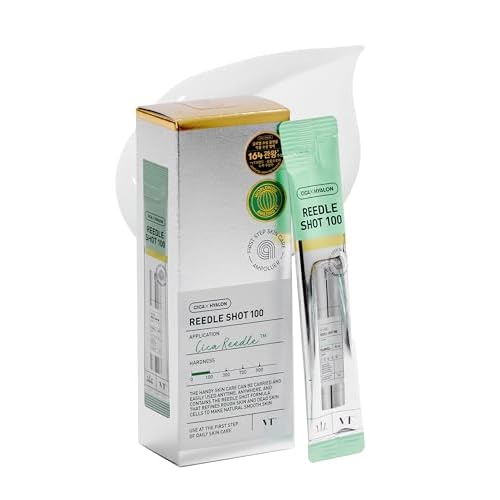 VT COSMETICS CICA Reedle Shot Ampouler | for Hydrated Skin 0.067Fl Oz*7 Pcs (2ml*7)