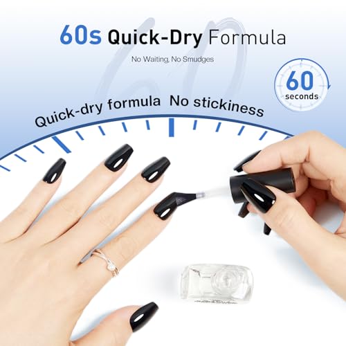 Glamonade 3-in-1 Clear Nail Polish - Quick Dry Top Coat & Base Coat