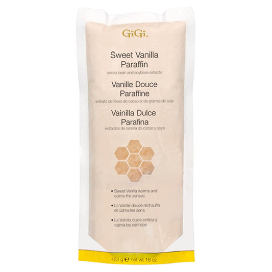 GiGi Sweet Vanilla Paraffin Wax | Paraffin Bath Wax With Spa Quality Finish | with Cocoa Bean and Soybean Extracts | 16 Oz.