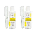 Gena Nail Whitening Scrub with Brush - Lemon Scent (4 oz, 2-Pack)