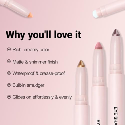 Erinde Waterproof Eyeshadow Stick – Matte & Shimmer Shades