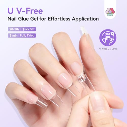 SAVILAND Gel Nail Glue for Press-Ons - Strong, No UV Light Needed, 20g
