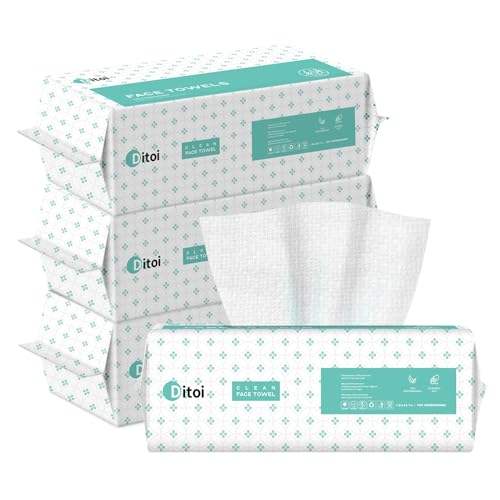 Ditoi Disposable Face Towels,Ultra Soft &Thick Facial Cloths for Makeup Removal, Skincare & Daily Cleansing,Nursing 240 Count