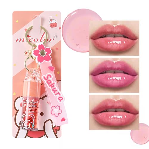 Baorder 3-Piece Hydrating Lip Gloss Set with Keychain