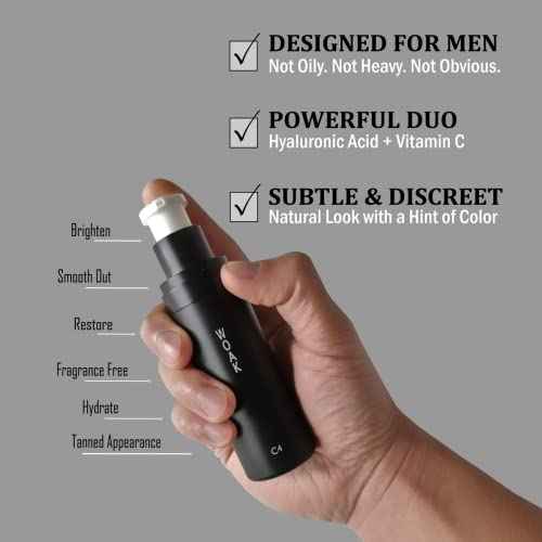 WOAK C4 ? Men's Tinted Moisturizer BB CC Cream Foundation ? Color Correcting Camo Complex ? Hybrid Skin Care (Light)