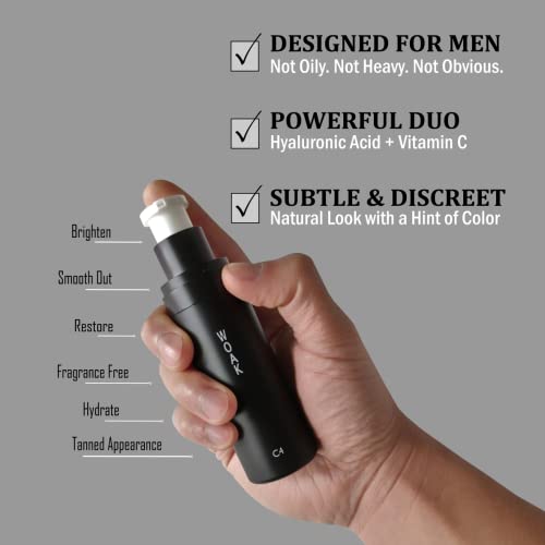 WOAK C4 Men's BB Cream Foundation Medium Tinted Moisturizer