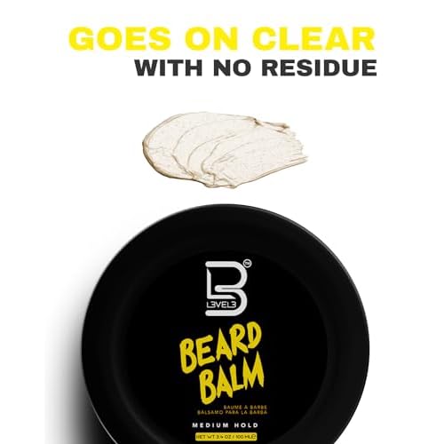 Level 3 Beard Balm - Leave-In Conditioner and Softener for Men - Deep Massage Care