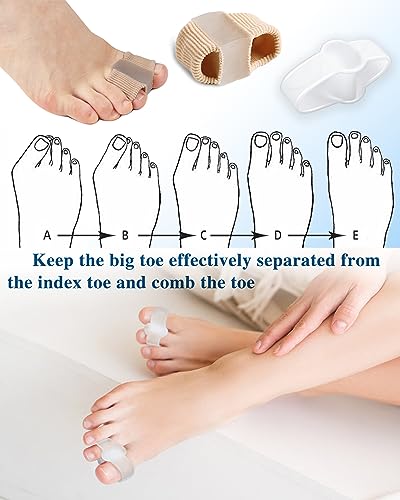 Bunion Corrector Toe Separators 4-Pack for Pain Relief