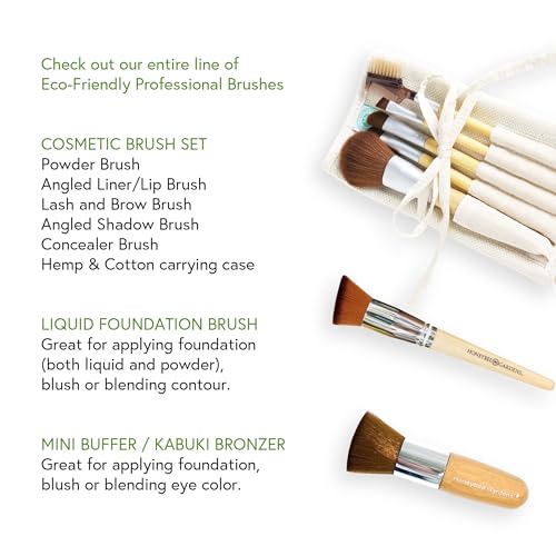 Honeybee Gardens Eco Friendly Professional Cosmetic Brush Set