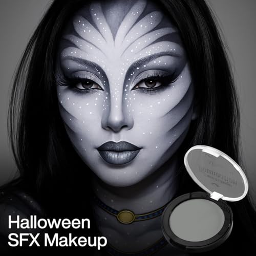 Grey Face Paint Foundation - Washable, Non-Toxic Makeup for Halloween & Cosplay