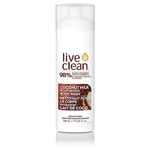 Live Clean Body Wash, Moisturizing Coconut Milk, 17 Oz