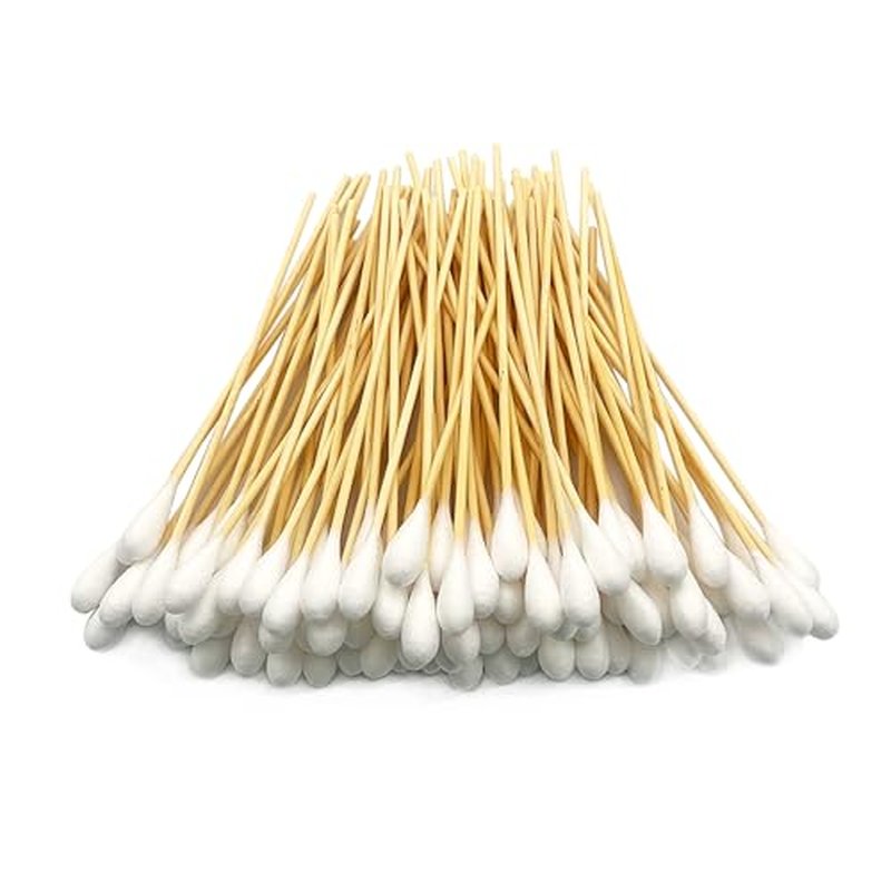 6 Inch Cotton Swabs for Pet Care & Cleaning, 200 Pack