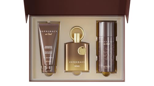 Supremacy in Oud Gift Set - Afnan Luxury Perfume Extrait, Deodorant & Shower Gel