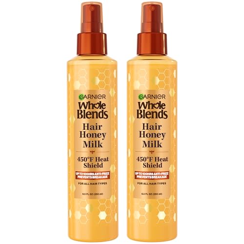 Garnier Whole Blends Honey Milk Heat Protectant Spray 8.5 Oz 2 Pack