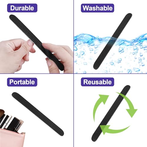 24 Pack Wooden Nail Files with 100/180 Grit for Natural Nails - Manicure Tool Set
