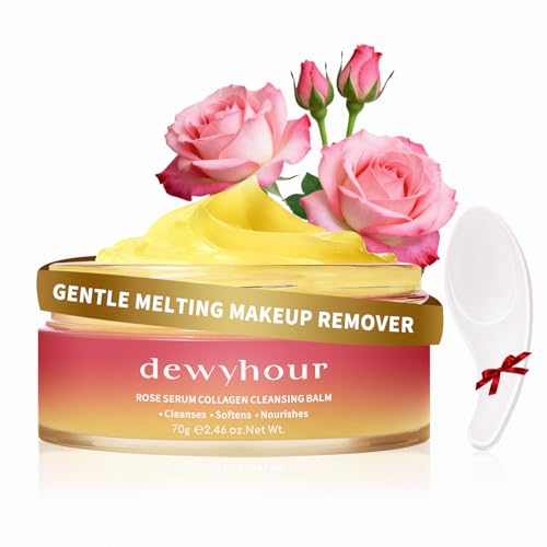 dewyhour Rose Makeup Remover Balm – Waterproof Makeup Melts Clean