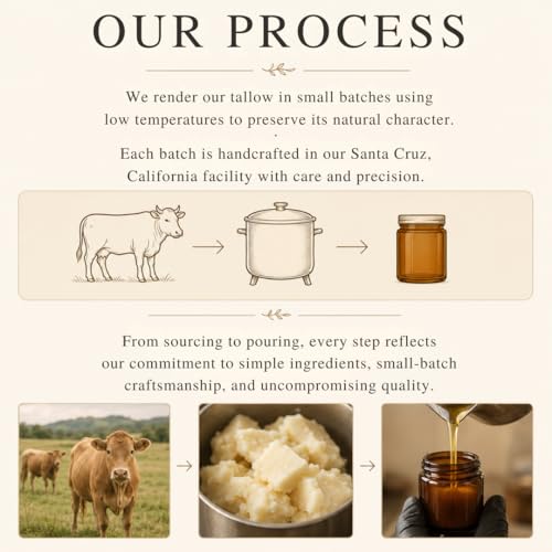 Beef Tallow Balm for Face & Body - 100% Grass-Fed Moisturizer